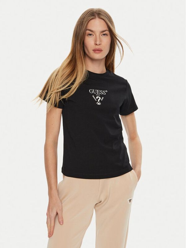 Guess Guess T-shirt Colette V4YI21 KCDH1 Crna Regular Fit