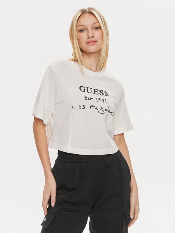 Guess Guess T-shirt Dakota V4GI13 JA914 Écru Boxy Fit