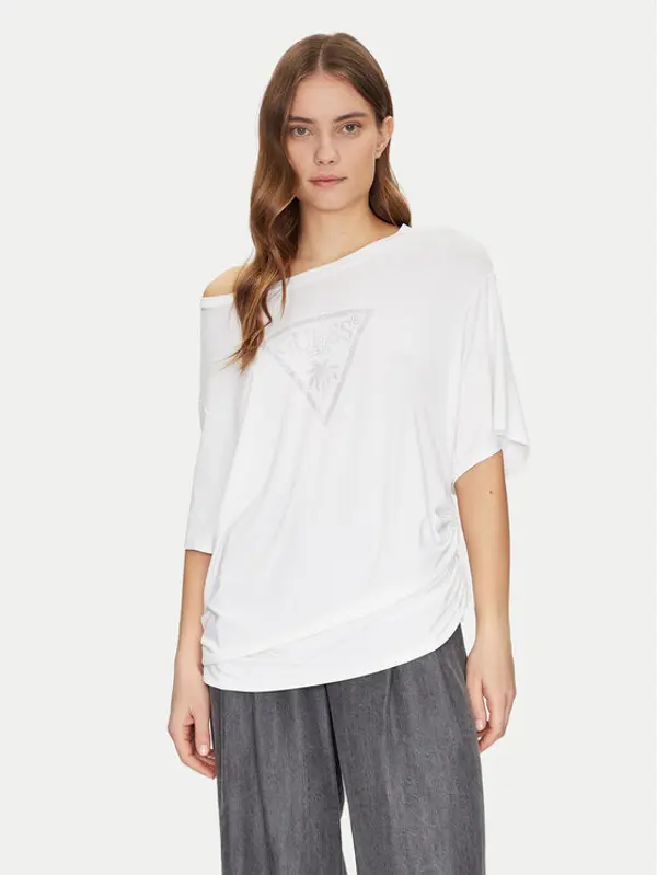 Guess Guess T-shirt E4GI00 K68D2 Bijela Regular Fit