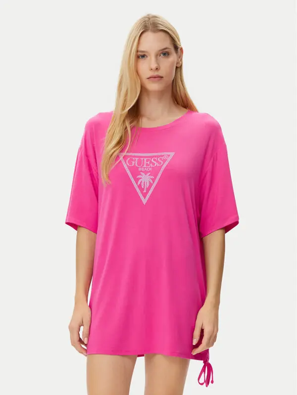 Guess Guess T-shirt E4GI00 K68D2 Ružičasta Regular Fit