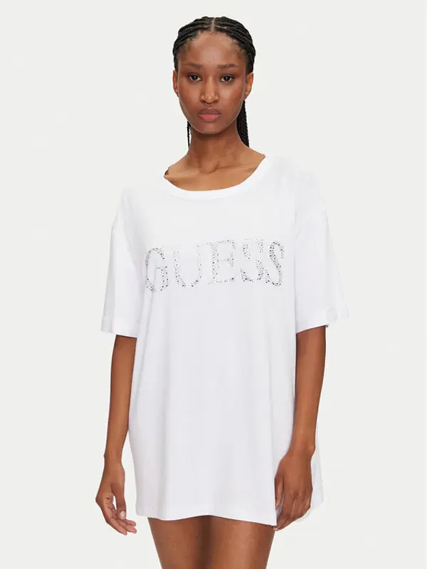 Guess Guess T-shirt E5GI07 K68D2 Bijela Regular Fit