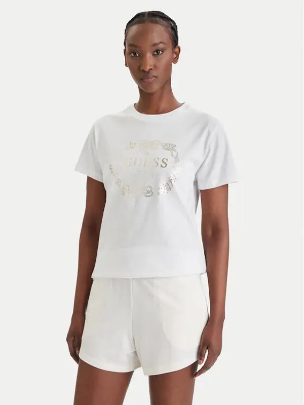 Guess Guess T-shirt E6GI00 I3Z14 Bijela Regular Fit