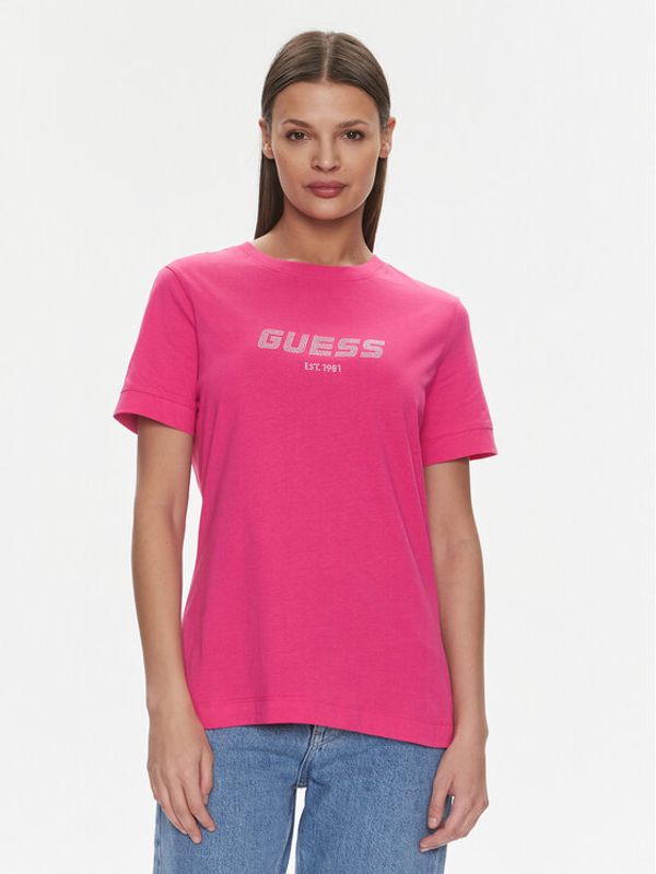 Guess Guess T-shirt Eleanora V4RI10 K8HM4 Ružičasta Regular Fit