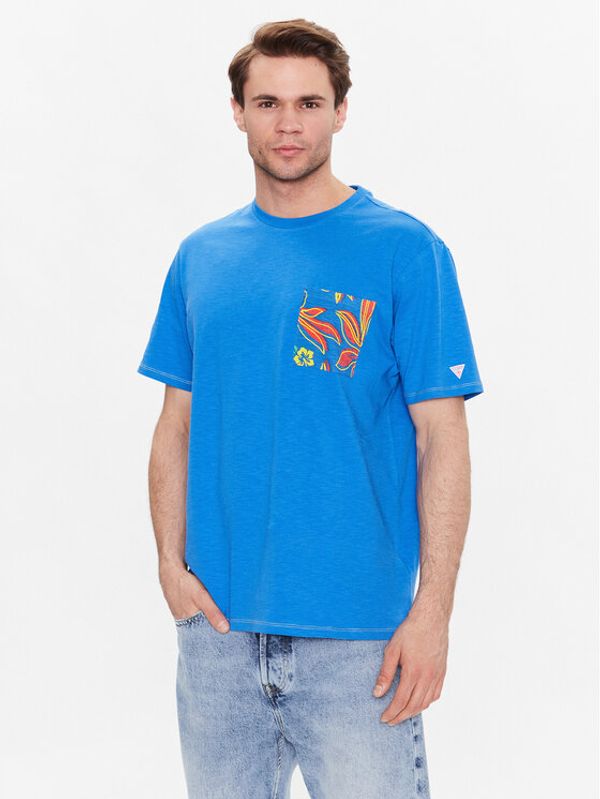 Guess Guess T-shirt F3GI04 K6XN4 Plava Regular Fit