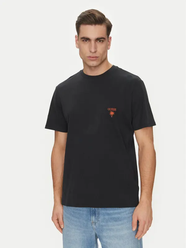 Guess Guess T-shirt F5GI09 KA260 Crna Regular Fit