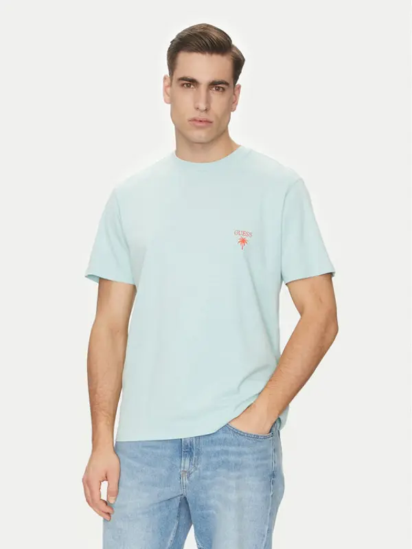 Guess Guess T-shirt F5GI09 KA260 Plava Regular Fit