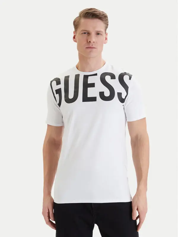 Guess Guess T-shirt F6GI01 J1314 Bijela Slim Fit