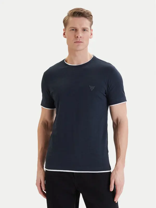 Guess Guess T-shirt F6GI06 K6XN4 Plava Slim Fit