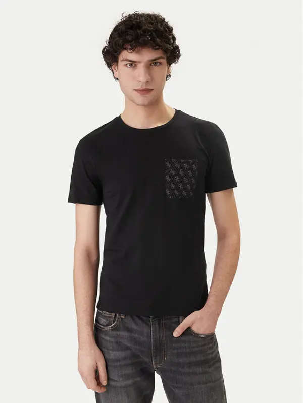 Guess Guess T-shirt F6GI12 K6XN4 Crna Regular Fit
