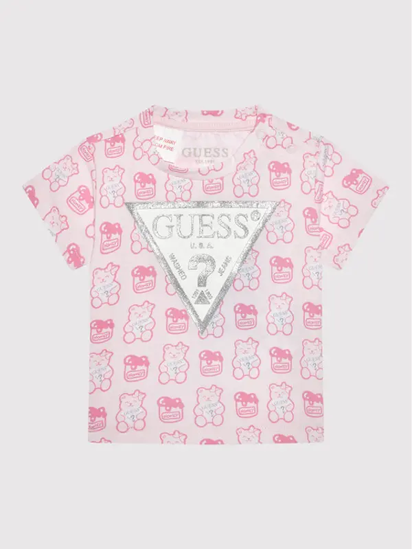 Guess Guess T-shirt H1YT00 K6YW1 Ružičasta Regular Fit