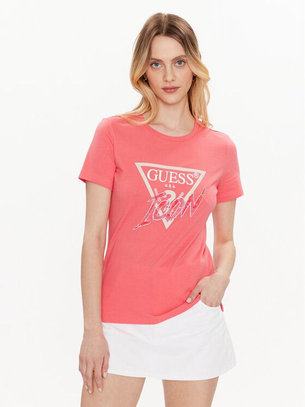 Guess Guess T-shirt Icon W3GI46 I3Z14 Ružičasta Regular Fit