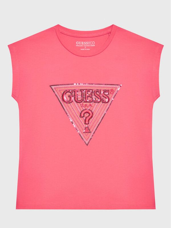 Guess Guess T-shirt J3GI33 K6YW1 Ružičasta Boxy Fit