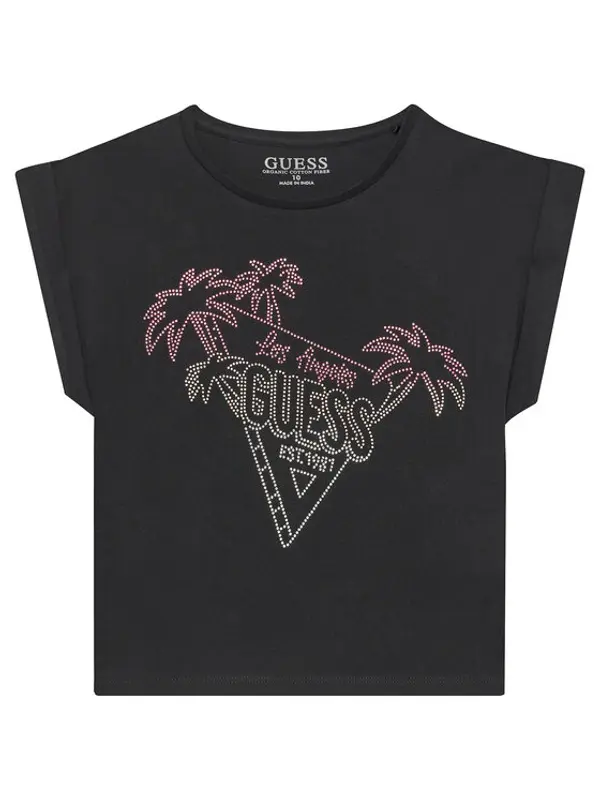 Guess Guess T-shirt J5GI32 K8HM4 Crna Regular Fit