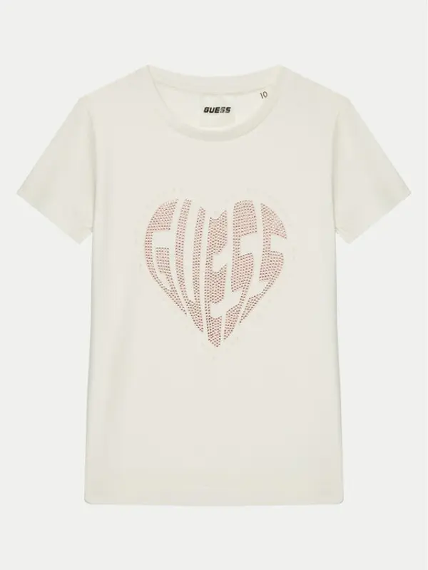 Guess Guess T-shirt J5RI46 J1314 Écru Regular Fit