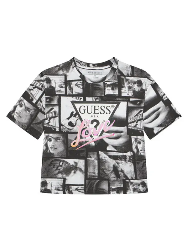 Guess Guess T-shirt J5YI07 K6YW4 Crna Regular Fit