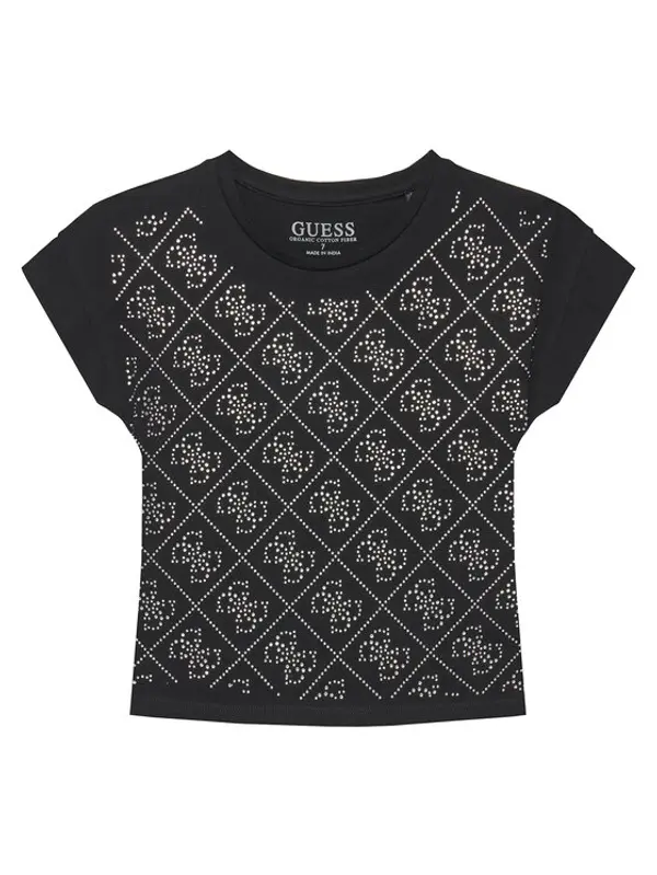 Guess Guess T-shirt J5YI37 K6YW4 Crna Regular Fit