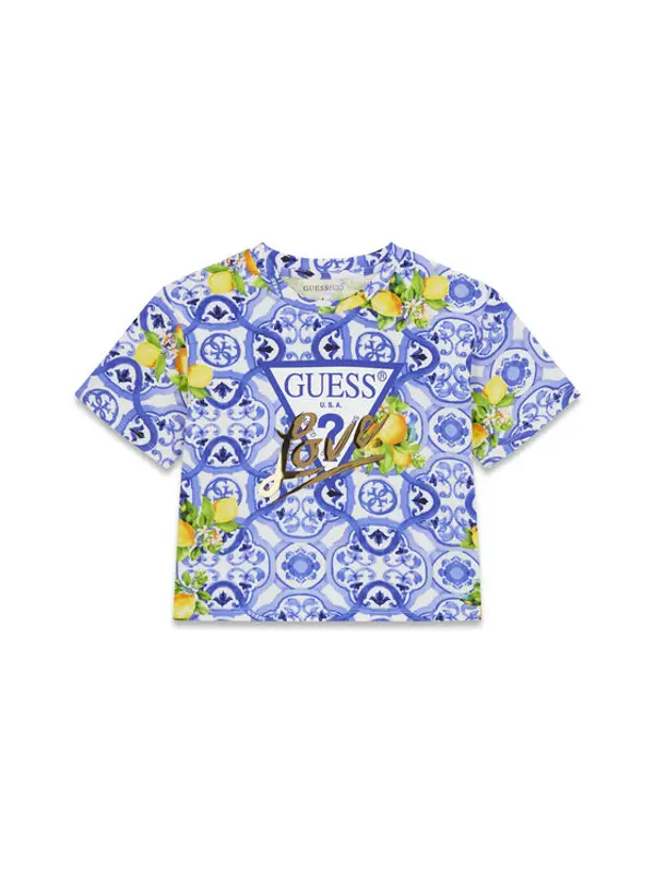 Guess Guess T-shirt J6GI03 K6YW4 Plava Relaxed Fit