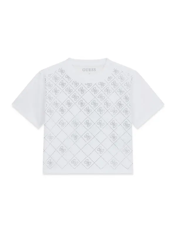 Guess Guess T-shirt J6GI05 K6YW4 Bijela Boxy Fit