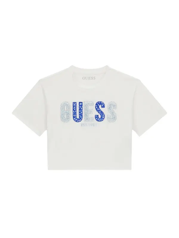 Guess Guess T-shirt J6GI07 K6YW4 Bijela Relaxed Fit