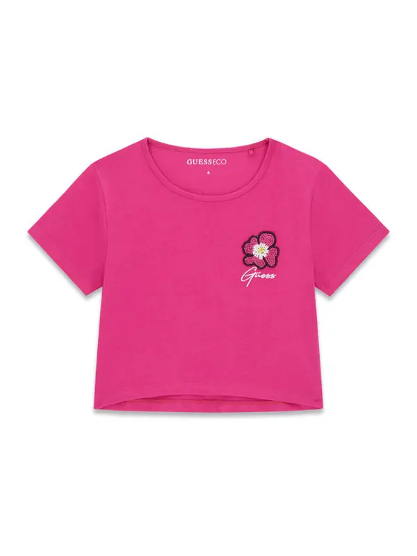 Guess Guess T-shirt J6GI10 K6YW4 Tamno roza Relaxed Fit