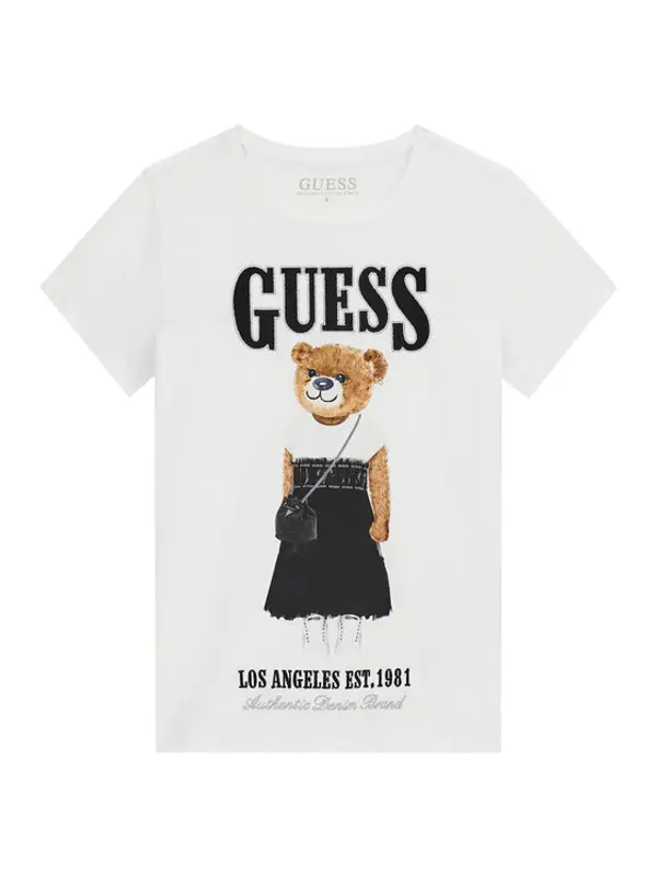 Guess Guess T-shirt J6RI10 K6YW4 Bijela Regular Fit