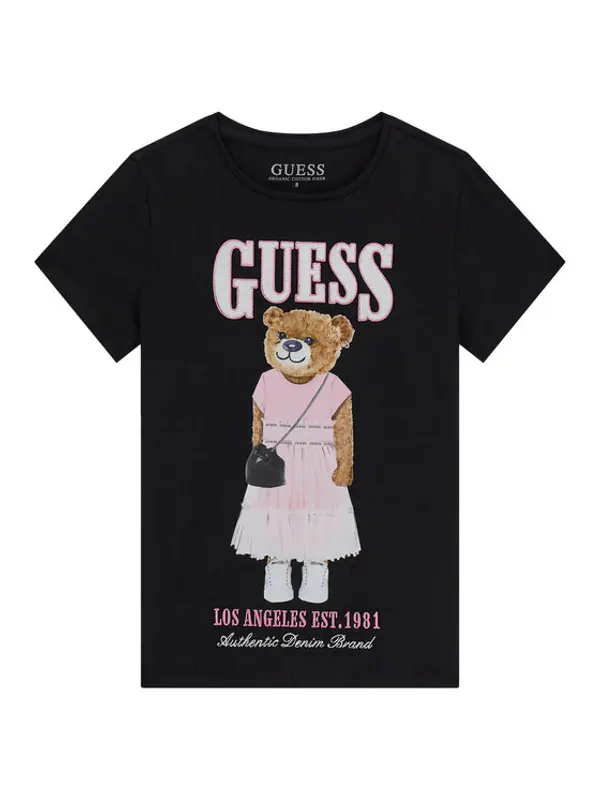 Guess Guess T-shirt J6RI10 K6YW4 Crna Regular Fit