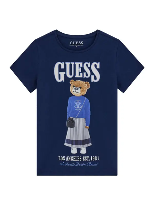 Guess Guess T-shirt J6RI10 K6YW4 Tamnoplava Regular Fit