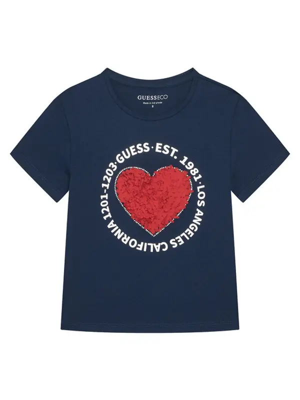 Guess Guess T-shirt J6RI24 K6YW4 Tamnoplava Regular Fit