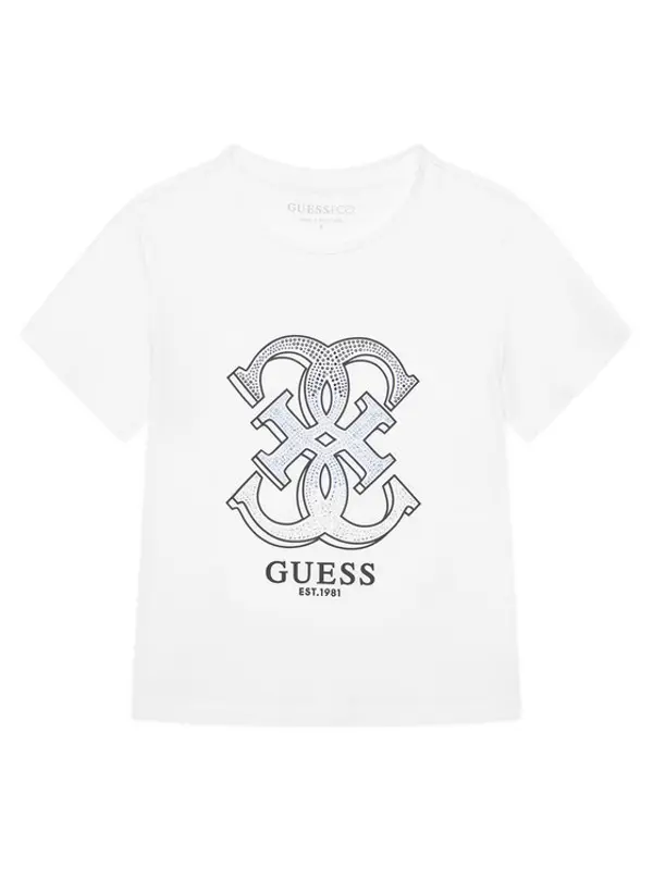 Guess Guess T-shirt J6RI28 K6YW4 Bijela Regular Fit