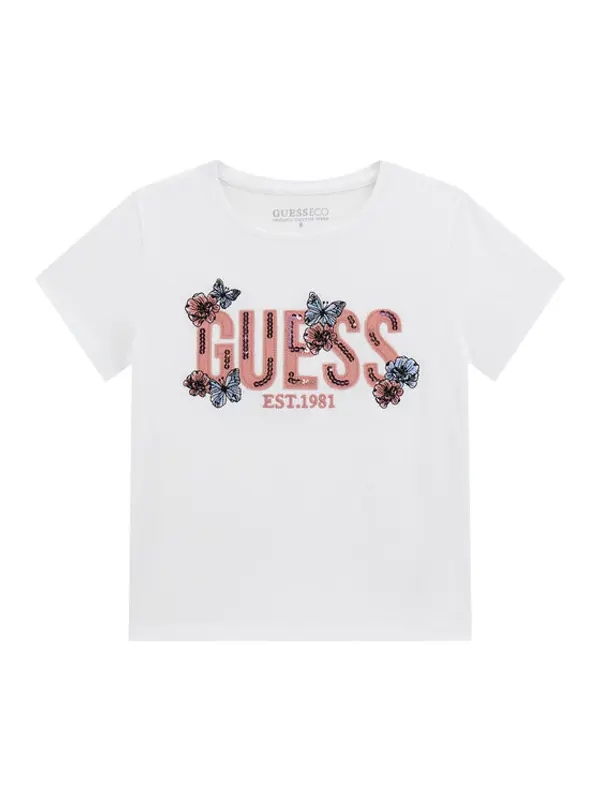 Guess Guess T-shirt J6RI34 K6YW4 Bijela Regular Fit