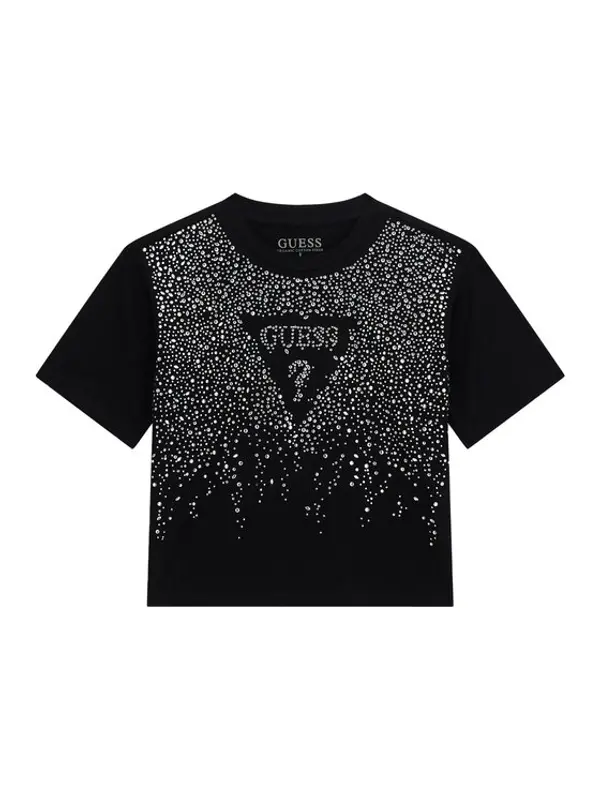 Guess Guess T-shirt J6RI37 K6YW4 Crna Regular Fit