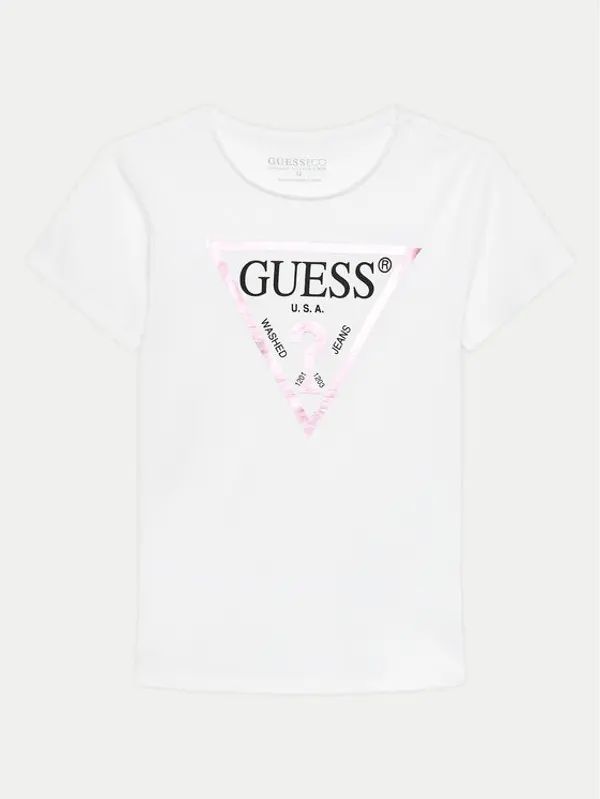 Guess Guess T-shirt J73I56 K8HM0 Bijela Regular Fit