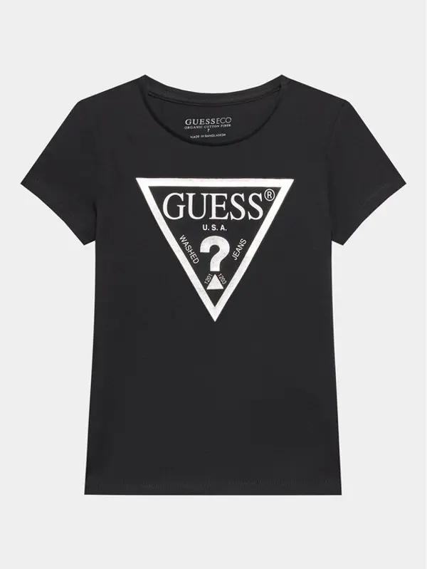 Guess Guess T-shirt J73I56 K8HM0 Crna Regular Fit