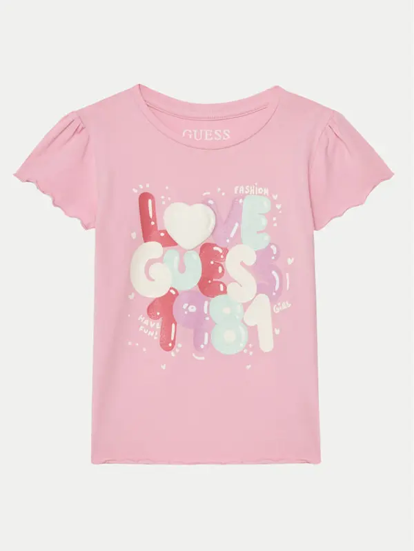 Guess Guess T-shirt K5GI15K6YW4 Ružičasta Regular Fit