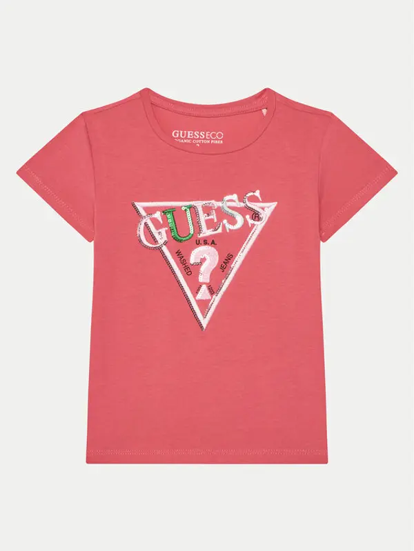 Guess Guess T-shirt K5RI16 K6YW4 Ružičasta Regular Fit