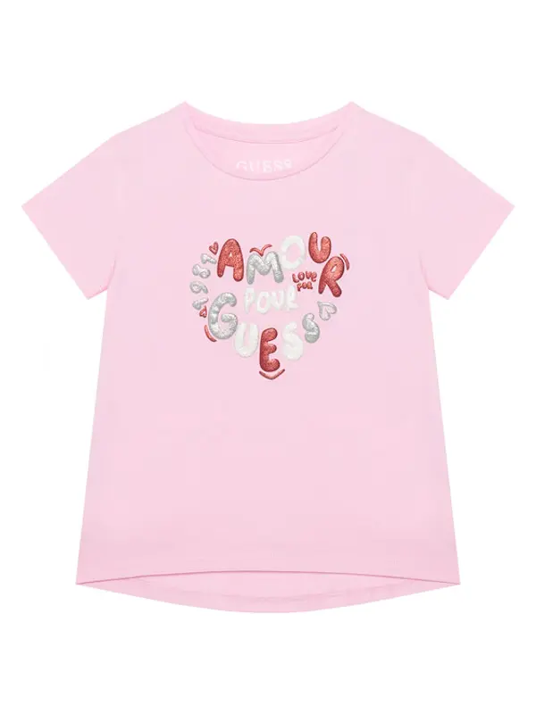 Guess Guess T-shirt K6RI02 K6YW4 Ružičasta Relaxed Fit