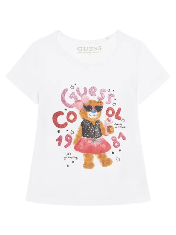 Guess Guess T-shirt K6RI03 K6YW4 Bijela Regular Fit