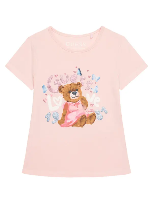 Guess Guess T-shirt K6RI03 K6YW4 Ružičasta Regular Fit
