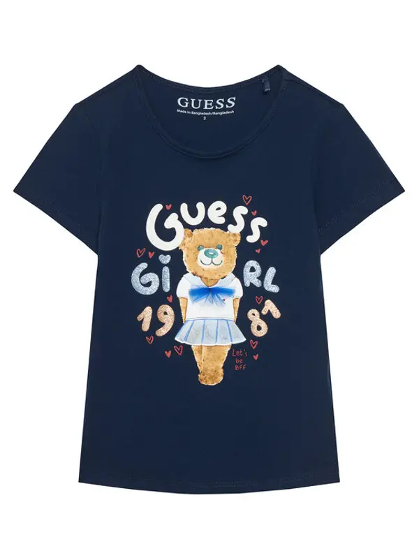 Guess Guess T-shirt K6RI03 K6YW4 Tamnoplava Regular Fit