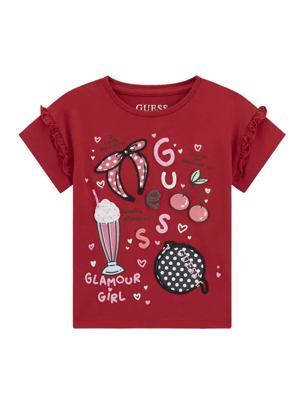Guess Guess T-shirt K6RI04 K6YW4 Crvena Regular Fit