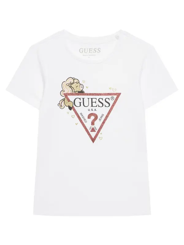 Guess Guess T-shirt K6RI09 K6YW4 Bijela Regular Fit
