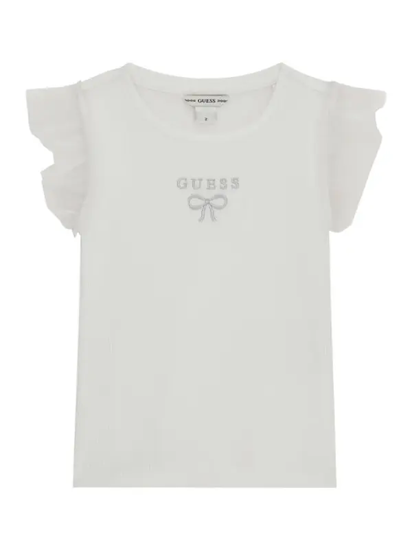 Guess Guess T-shirt K6RI12 KCU20 Bijela Regular Fit