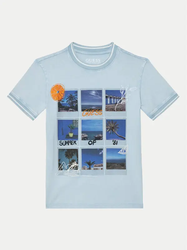 Guess Guess T-shirt L5GI11 K8HM4 Svijetloplava Regular Fit