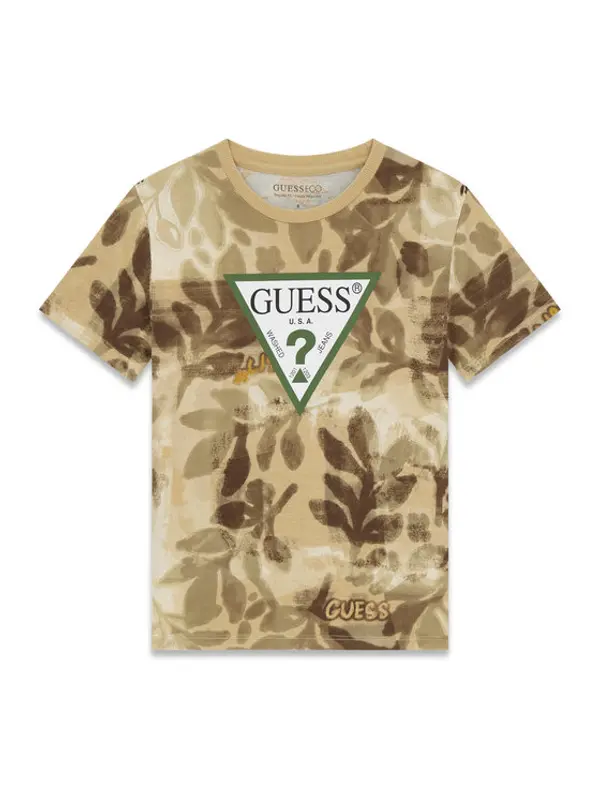 Guess Guess T-shirt L6GI03 K8HM4 Kaki Regular Fit