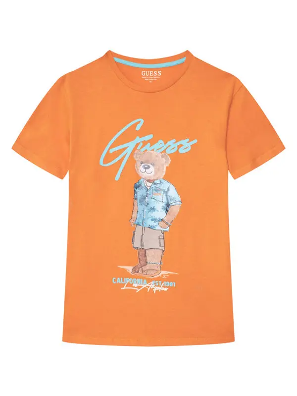 Guess Guess T-shirt L6GI09 K8HM4 Narančasta Regular Fit