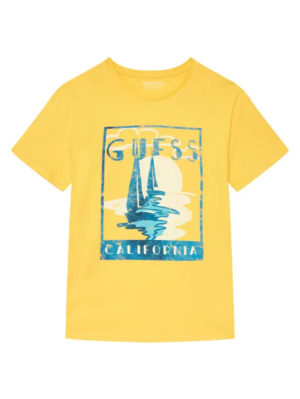 Guess Guess T-shirt L6GI10 K8HM4 Žuta Regular Fit
