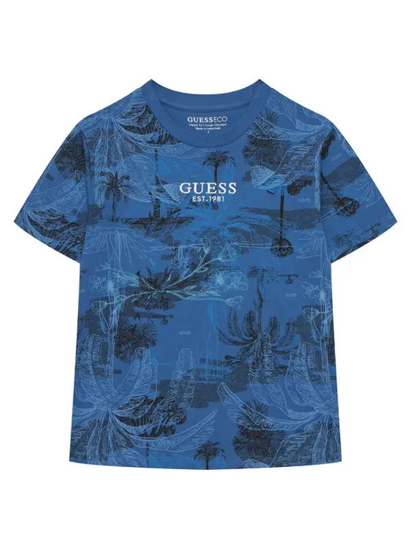 Guess Guess T-shirt L6GI14 K8HM4 Plava Relaxed Fit