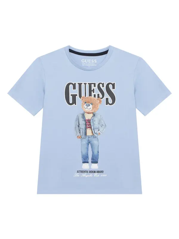 Guess Guess T-shirt L6RI11 K8HM4 Svijetloplava Regular Fit