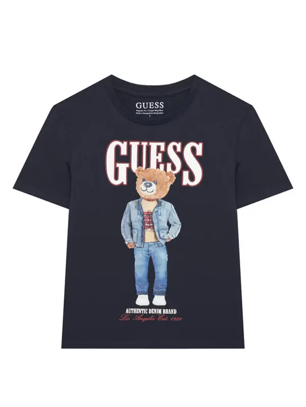 Guess Guess T-shirt L6RI11 K8HM4 Tamnoplava Regular Fit