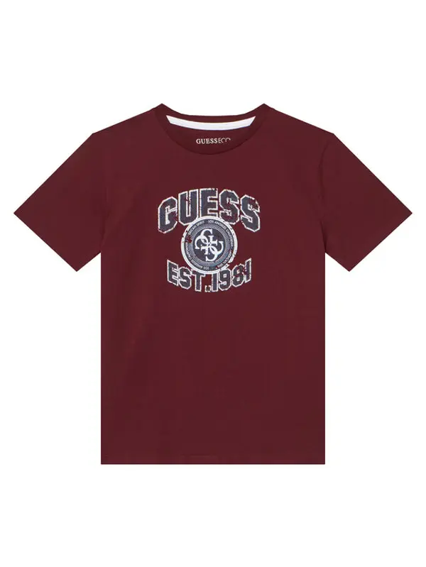 Guess Guess T-shirt L6RI13 K8HM4 Tamnocrvena Regular Fit